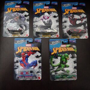 Hot Wheels Silver Series Spider-Man 2026 Set of 5 – New in Stock Ready to ship
